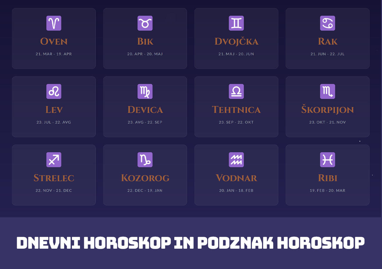 DNEVNI HOROSKOP IN podznak horoskop