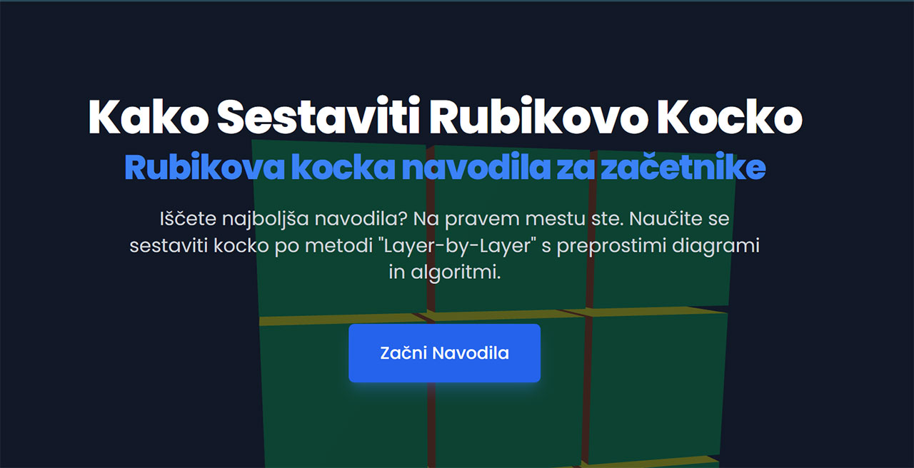 Kako sestaviti rubikovo Kocko navodila za začetnike